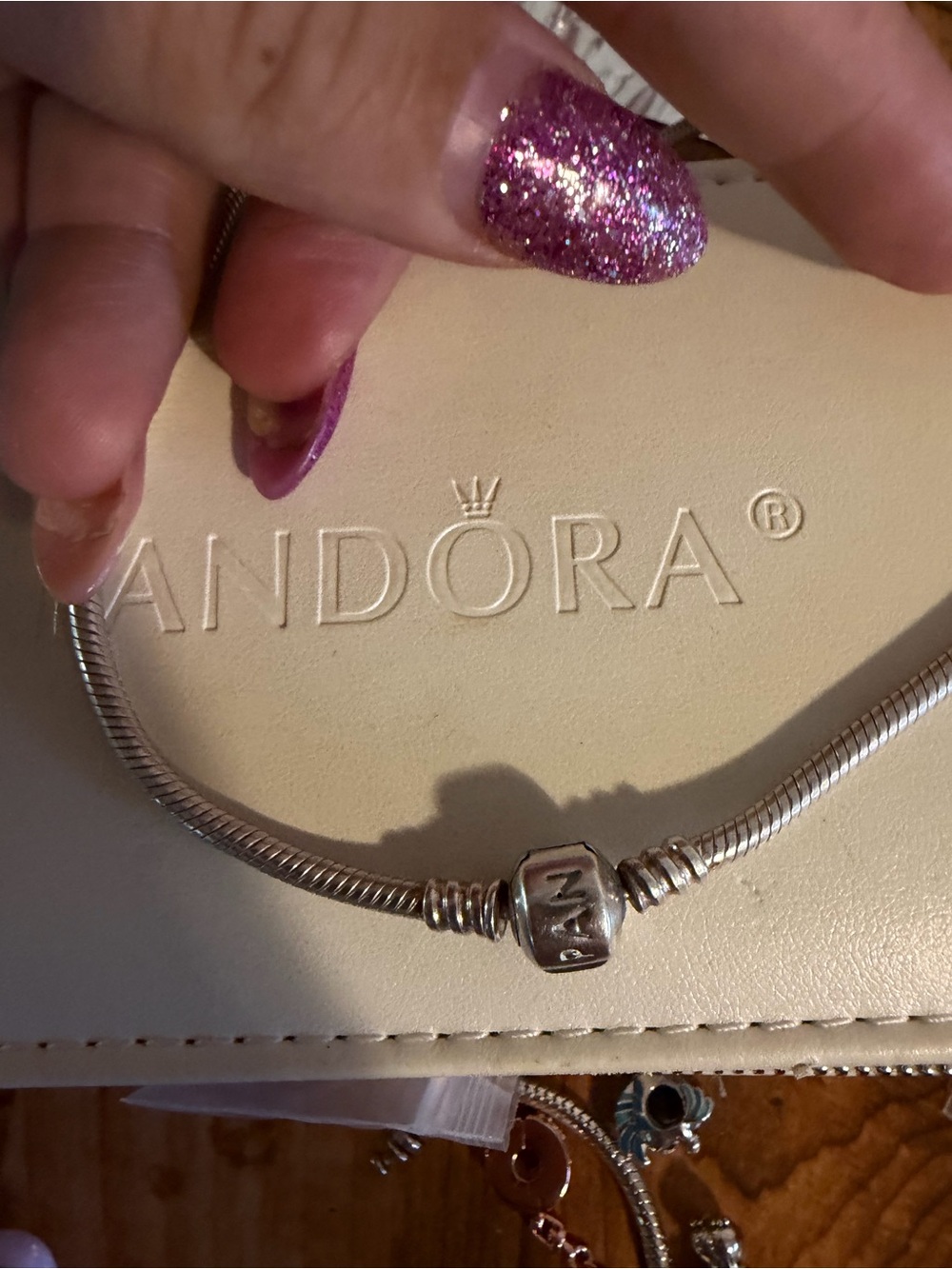 Pandora Moments Barrel Clasp Snake Chain Necklace